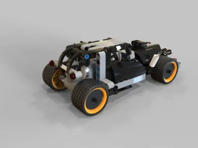Lego Getaway racer Low-poly 3D model