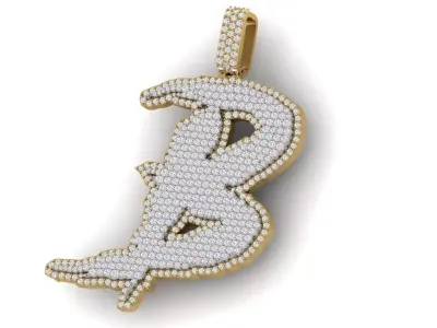  Diamond Pendant 3D PRINTABLE MODAL 3D print model 3D print model