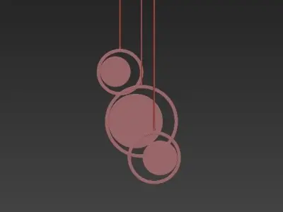Moon chandelier 3D model