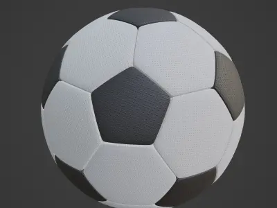 Modern Leather Soccer Ball 3D model