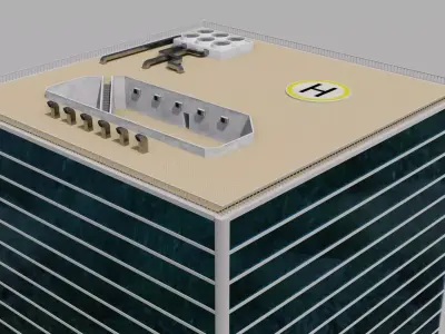 Skyscraper 3D model world trade center in york city Low-poly 3D model