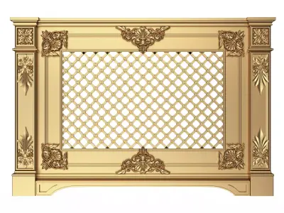 Radiator Cover Decorative Screening Grille Panel 016 Low-poly 3D model