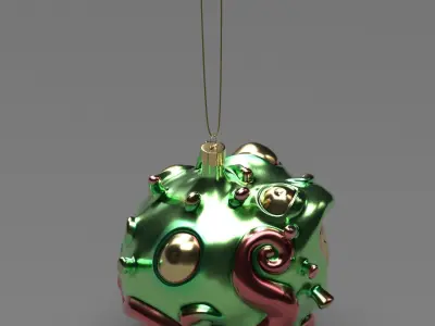 Christmas covid ball 3D model