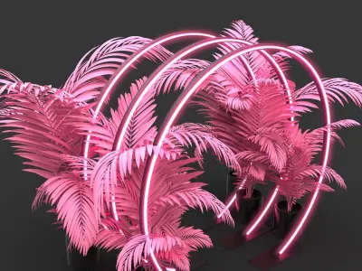 Neon Rings - Photo Opportunity 3D model