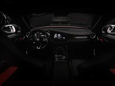 Alfa Romeo Giulia GTAm Low-poly 3D model