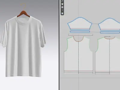 T-Shirt On Hanger 3D model