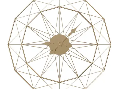 wall clock Spirographix 3D model