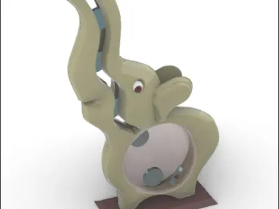  Little Elephant Piggy Bank 3D model