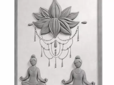 Decorative panel face 5 3D model