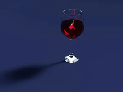 Drink Glass - Shark Wine Glass 3D model
