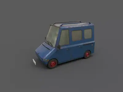  Van Stylized Low-poly 3D model