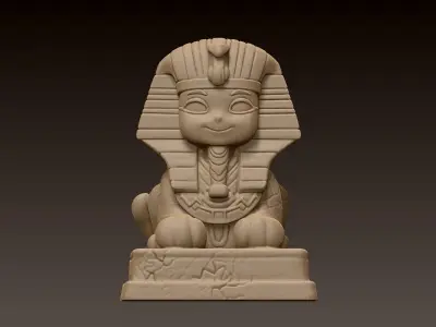 Cute Egyptian sphinx 3D print model