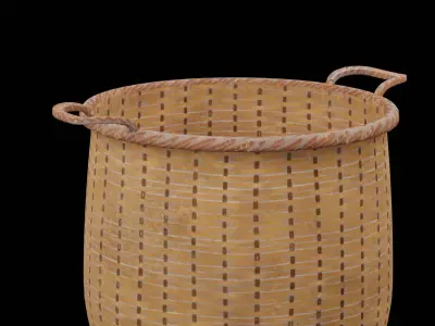 Large Fruit Basket Low-poly 3D model