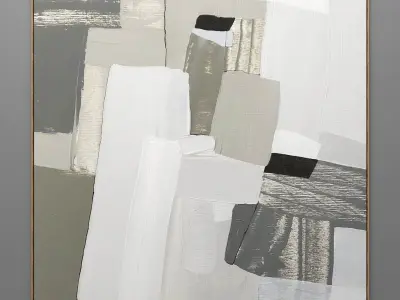 Plaster two square photo frames 13 Low-poly 3D model