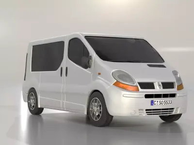 Renault Trafic 2005  Low-poly 3D model