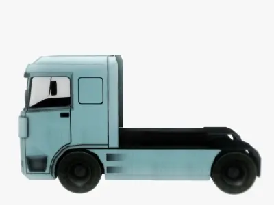 Container truck low poly Low-poly 3D model