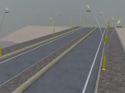 Decorative Lighting Pole Type-3 3D model