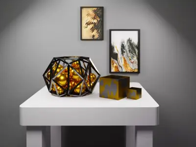 Decoration Set with Frames 3D model