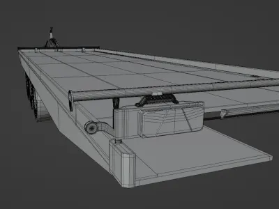 Abschlepp Transport Car Trailer Flat 3D model