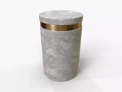Canister Marble Big Low-poly 3D model