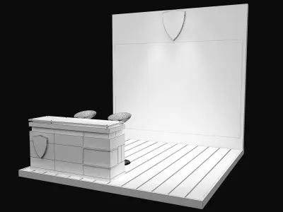 Booth Exhibition Stand a623b 3D model