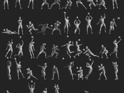volleyball Man 47 figure Set 01 3D print model