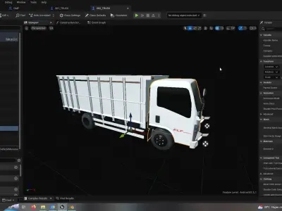 TRUCK ISUZU LOW POLY ready for unreal engine Low-poly 3D model