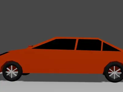 3D Car Simple 2 Low-poly 3D model