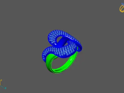 Women Ring 3D print model 9