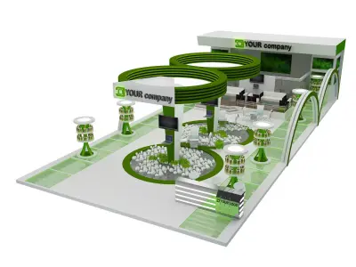  Booth Exhibition Stand a449b  3D model