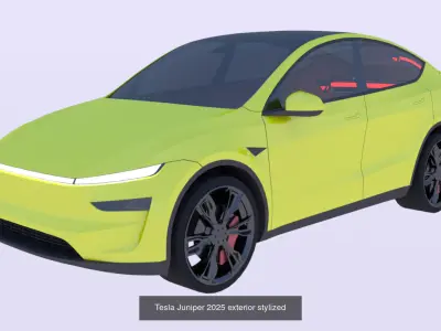 Tesla Juniper and Hyundai Ioniq 3D Model Pack