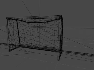 Football goal 3D model