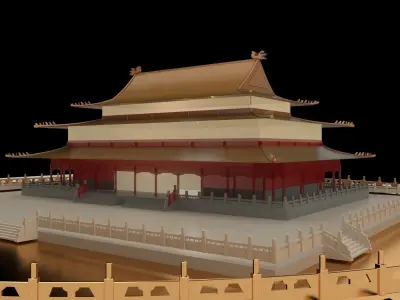 Chinese ancient house 3D model 20