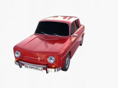 Renault 8 Red 3D model