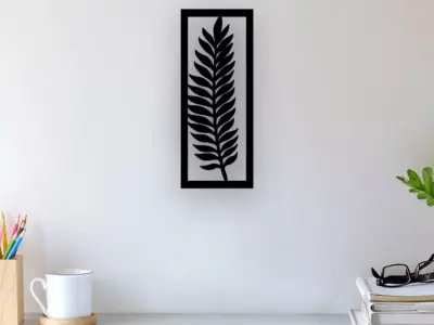 Leaf Wall Art 3D print model 6