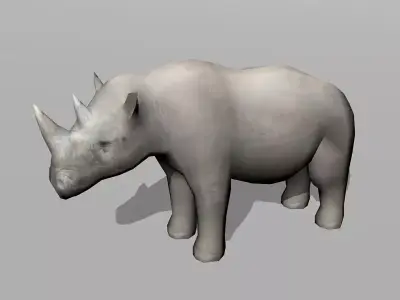 rhinoceros rhino Low-poly 3D model
