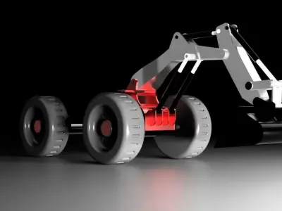 Excavator 3D print model