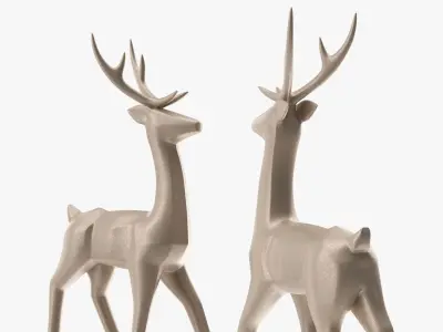 Christmas decorative reindeer 3D model
