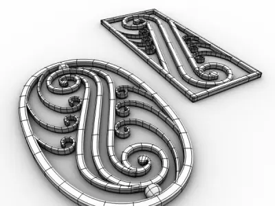 Wrought iron elements vol 3 3D model