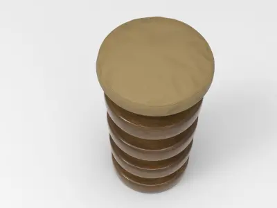 Lesgu Stool Low-poly 3D model