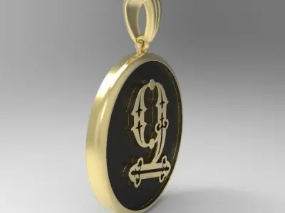 Decorative Letter Ch 3D print model