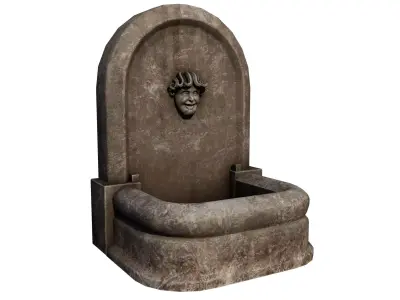 Medieval Fountain Low-poly 3D model purchase