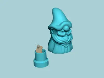 Garden Gnome Secret Key Hide STL - Outdoor Decor 3D print model