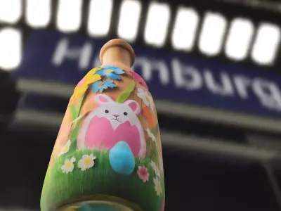 Easter Bunny Decorative Bottle Low-poly 3D model