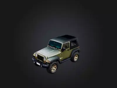 jeep car 2 Low-poly 3D model