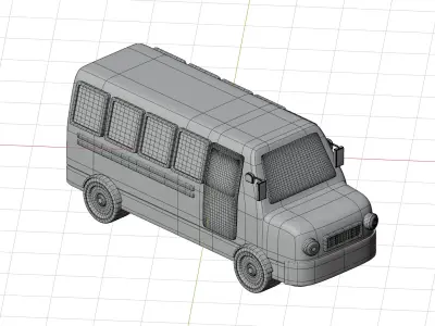 3D Bus School 3D model