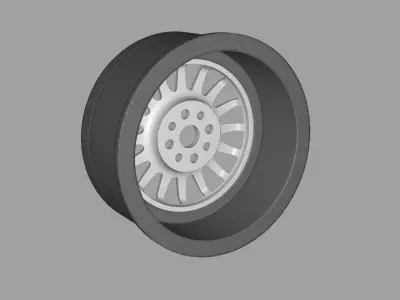 1-24 SCALE SPRINT HART RIM  16 INCH  3D print model