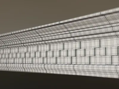 Moulding with L parts Low-poly 3D model