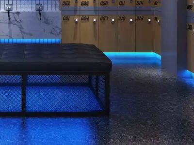 Locker Room 3D model