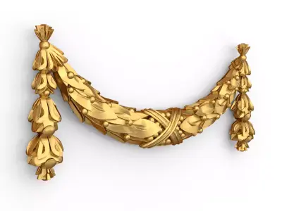 classic decorative swag onlay cnc 3d printing stl 06 3D print model